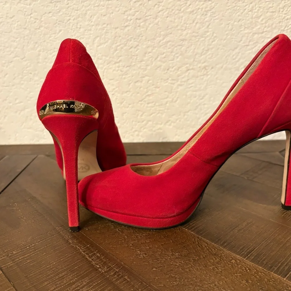 Michael Kors Red and Gold Heels